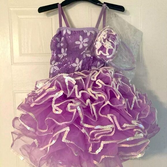 NEW IN BAG Size LC Dress Up Dance Costume Pink Purple Style RC16882 W/Headband - Picture 1 of 5